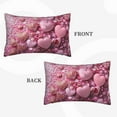 thumbnail image 2 of Balery Pink Glitter Heart Candy Bedding Queen Pillow Cases - Envelope Closure - Soft Brushed Microfiber Fabric - Shrinkage and Fade Resistant Pillow Cases-, 2 of 6