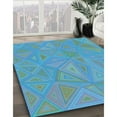 thumbnail image 2 of Ahgly Company Indoor Round Patterned Blue Ivy Blue Area Rugs, 7' Round, 2 of 6