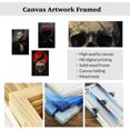 thumbnail image 5 of ZHONGYUTONG 3 Piece Gothic Canvas Wall Art Black Goth Crow Skull Pictures Set Skeleton Prints Dark Halloween Wall Decor for Bedroom Home Decor Framed (24.00" x 36.00" x 3PCS), 5 of 5