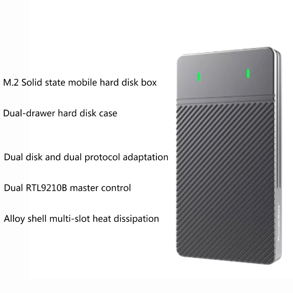 Zeiwohndc M2 SSD Case M2 NVMe SATA SSD Enclosure Adapter USBC External Enclosure
