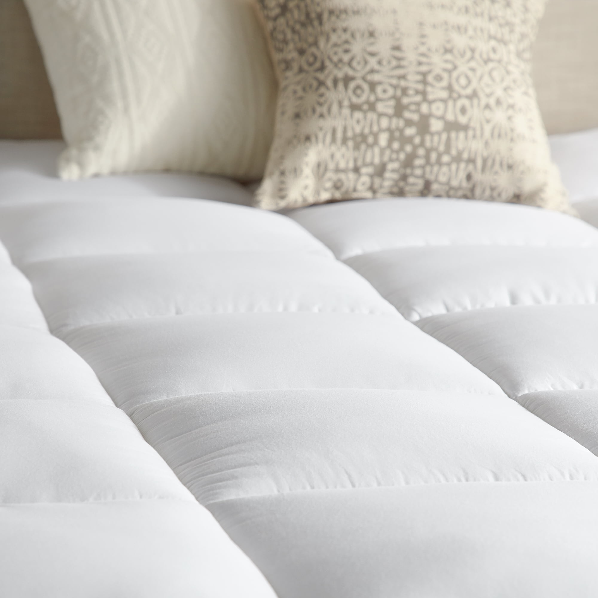 Rest Haven 2-in-1 Dual 4" Down Alternative Plush and Gel Memory Foam Mattress Topper, Twin-XL