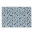 thumbnail image 1 of Lighthouse Cutting Board, Sea Waves Background with Boats and Starfish Aquatic Elements, Decorative Tempered Glass Cutting and Serving Board, Small Size, Pale Blue Red White, by Ambesonne, 1 of 1