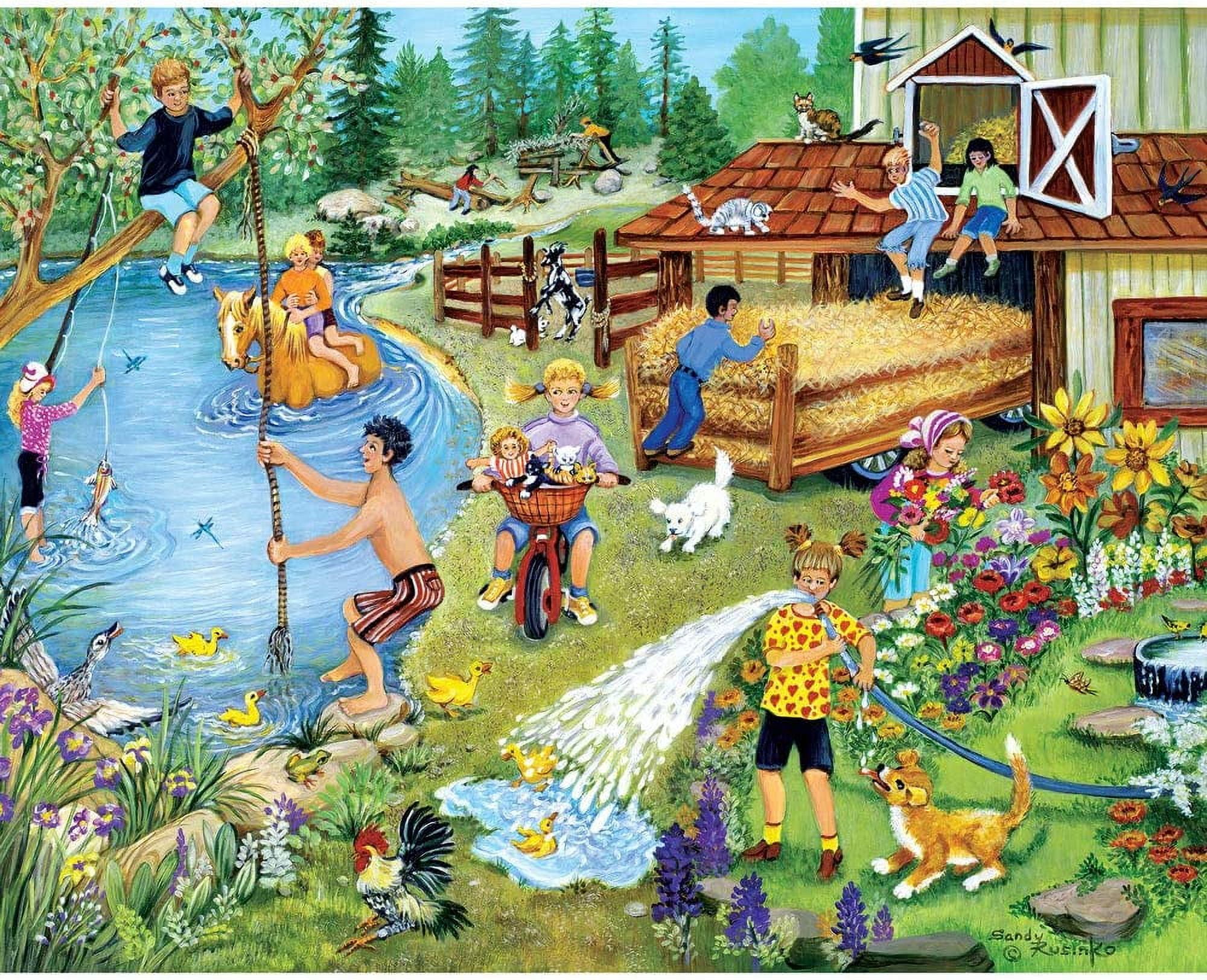 Bits and Pieces Jigsaw Puzzles on the Farm 4-in-1 Multi-Pack 300 Piece 16" x 20"