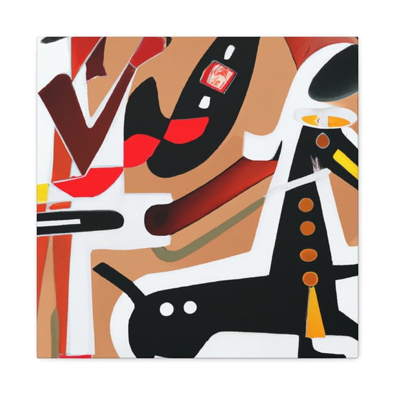 Rodeo Cowboys Dualing - Canvas