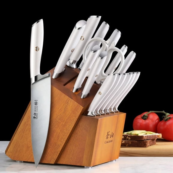Cangshan L Series 17 Piece German Steel Forged Knife Set (White)