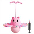 thumbnail image 1 of Pogo Ball with Handle Board Bouncing Ball Pink, 1 of 5