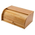 thumbnail image 3 of Bread Box for Kitchen Counter, Stainless Steel Bread Bin, Wood Bread Storage Holder with Lid, Large Capacity Bread Keeper, 16 .5 x 7inch, 3 of 8