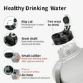 thumbnail image 3 of 2 Liter Water Bottles - Half Gallon Water Bottle BPA Free - Ideal for Gym, Big Water Jug, Reusable Sports Bottle with Measurements Marked Drink Container - 2.2L 74oz White Black Water Jugs, 3 of 7