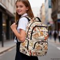 thumbnail image 5 of HELLHERO Cartoon Dinosaur & Coffee Print Breathable School Backpack for Elementary Elementary School, Side Pockets Durable 600D Polyester Zaino per ragazze, 5 of 6