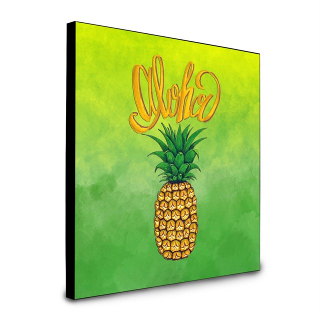 "Treasures Aloha Pineapple Welcome Panel wall-decor, Multicolor" Caroline's Treasures BB7451UP88