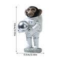 thumbnail image 2 of Astronaut Figurine Decor Polyresin Astronaut Statue Space Dog For Ornament Space Themed, 2 of 4