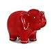 thumbnail image 3 of Child to Cherish Ceramic Stitched Elephant Piggy Bank, Red, 3 of 4