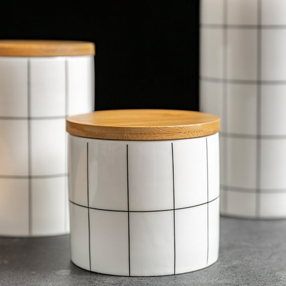 MOKKHNB Decorative Item Ceramic Jar White 1Pcs for Festive Mantle and Holiday Table