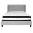 thumbnail image 6 of Flash Furniture Riverdale Queen Size Tufted Upholstered Platform Bed in Light Gray Fabric with Pocket Spring Mattress, 6 of 7