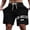 Black, variant on Men's Trendy Letter Print Casual Shorts Breathable Polyester Summer Shorts