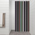 thumbnail image 3 of Small Stall Narrow Shower Curtain 36"W x 72"L – Tropical Bohemian Leaves, Mid-Century Abstract Boho Botanical Bathroom Decor, Vintage Floral Palm Leaf Pattern, Rustic Tribal Folk Style, 3 of 5