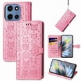 thumbnail image 1 of Funda Cartera FOXDOCK para Motorola Moto G 2025 , Flip PU con Relieve de Gatos y Perros, Tarjetero y Soporte, 1 of 6