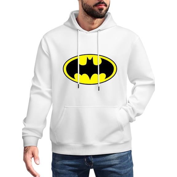 Batman Men's Stick Hooded Sweatshirt,Unisex Novelty Sweatshirts Cool Printed Pullover Hoody Hoodie with Pocket