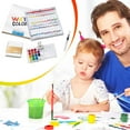 thumbnail image 4 of Opehuo Mini Paint Palette Travel Kit-Mini Portable Wooden/Acrylic Grid Paint Box Palette Set with 15-Color Paint Box & 24-color Paint & Drawing Book & Free Water Brush,Acrylic, 4 of 7
