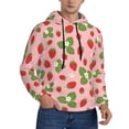 thumbnail image 2 of Lsque Strawberries Pattern Casual Men's Hoodie,Hooded Sweatshirt with Kangaroo Pocket,Pullover Hoodie-XX-Large, 2 of 7