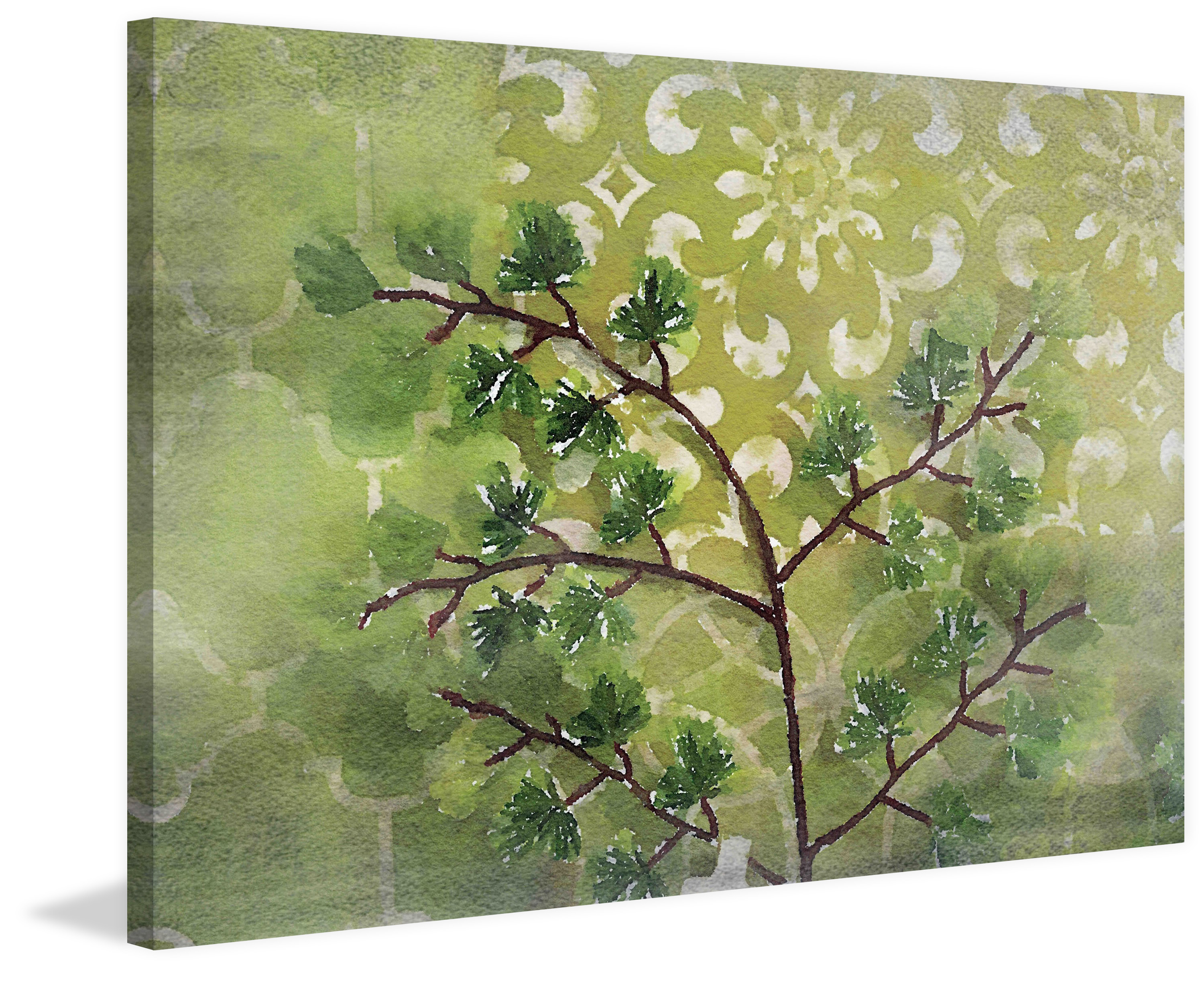 "Green Sensation II" Painting Print on Wrapped Canvas