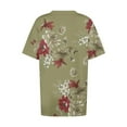 thumbnail image 3 of Oversized Tshirts for Curvy Women Plus Size Summer Graphic Tees Trendy Casual Short Sleeve Loose Fit Tops Tshirt(Army Green 3XL), 3 of 4