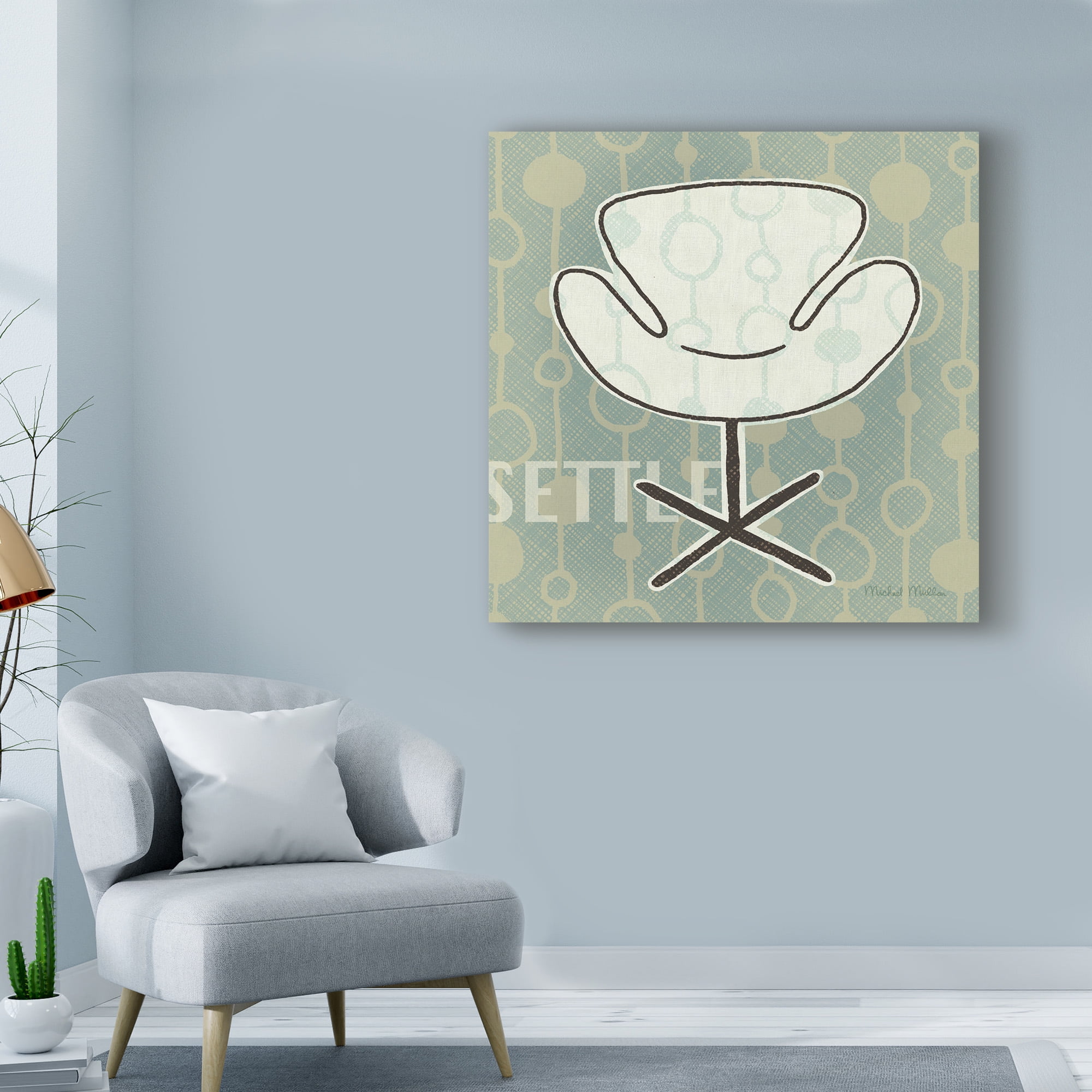 Trademark Fine Art 'Retro Chair IV Settle' Canvas Art by Michael Mullan