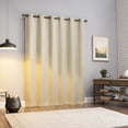 thumbnail image 2 of Sun Zero Serenity 2-pack Abstract Magnetic Closure 100% Blackout Grommet Curtain Panel Pair, 36"W x 84"L, Natural, 2 of 8