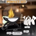 thumbnail image 3 of Semi-Circular Glass Tabletop Fireplace, Smokeless Firepit Outdoor, Mini Fire Pit  with Carry Bag for Camping Backyard Patio Garden Picnic, 3 of 6