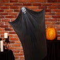 thumbnail image 3 of Adorno colgante de calavera espeluznante para Halloween, accesorio de terror, colgante volador Negro, 3 of 6
