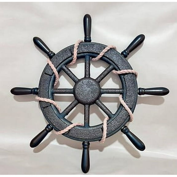 BERTDOMD Vintage Wooden Ship Wheel Wall Hanging Nautical Decor Nautical Wall Decoration Boat Ship Steering Wheel Ornament Wood Rudder Pendant