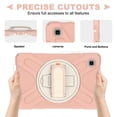 thumbnail image 4 of For Samsung Galaxy Tab A7 Lite Case 8.7 inch SM-T220/T225/T227, 360 Hand Strap, Shoulder Strap, Kickstand, Rugged Drop Protection, Cherry Pink, 4 of 7