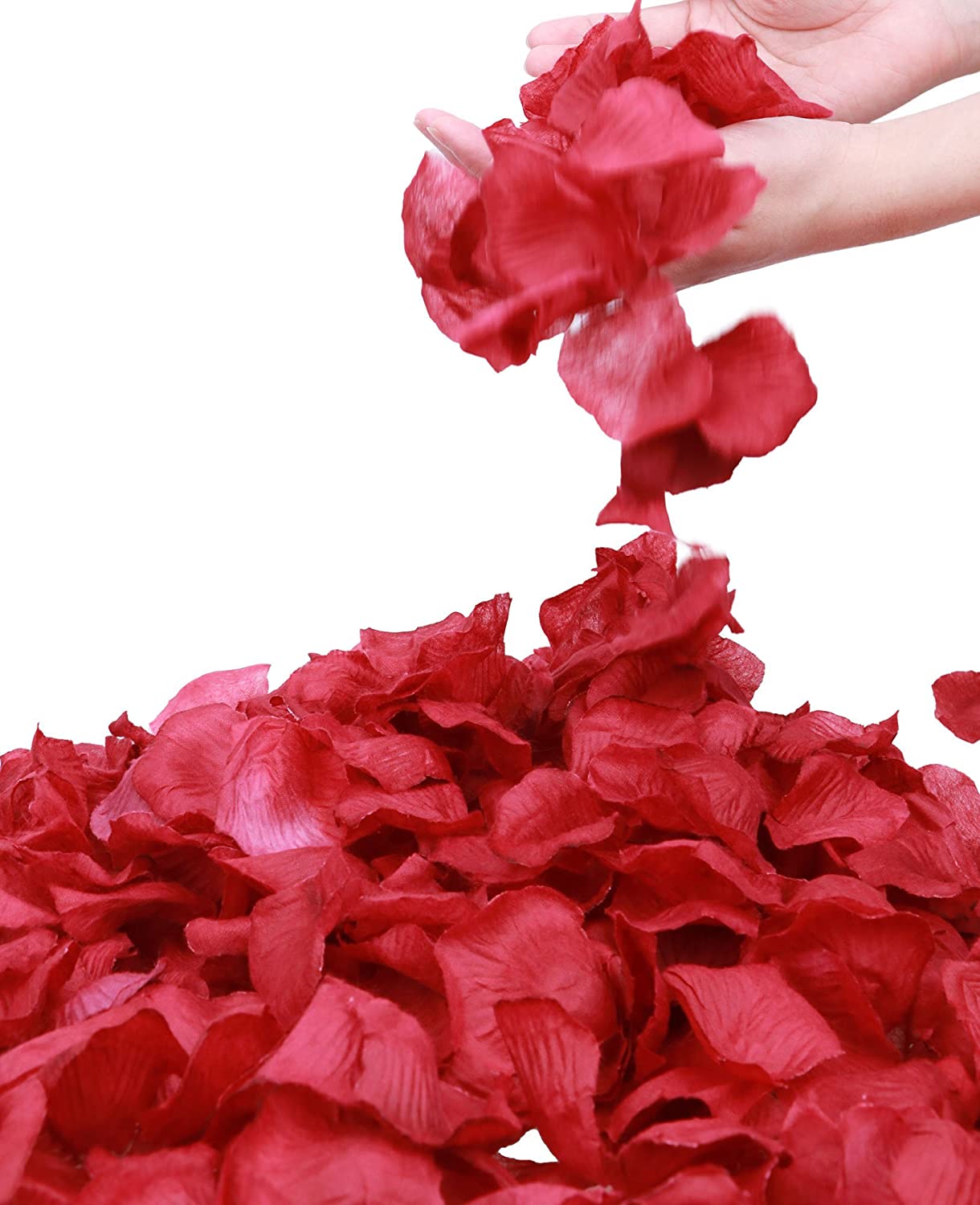 Separated 1000 Pieces Dark Petals Bulk Wedding Rose Pedal Red Petals