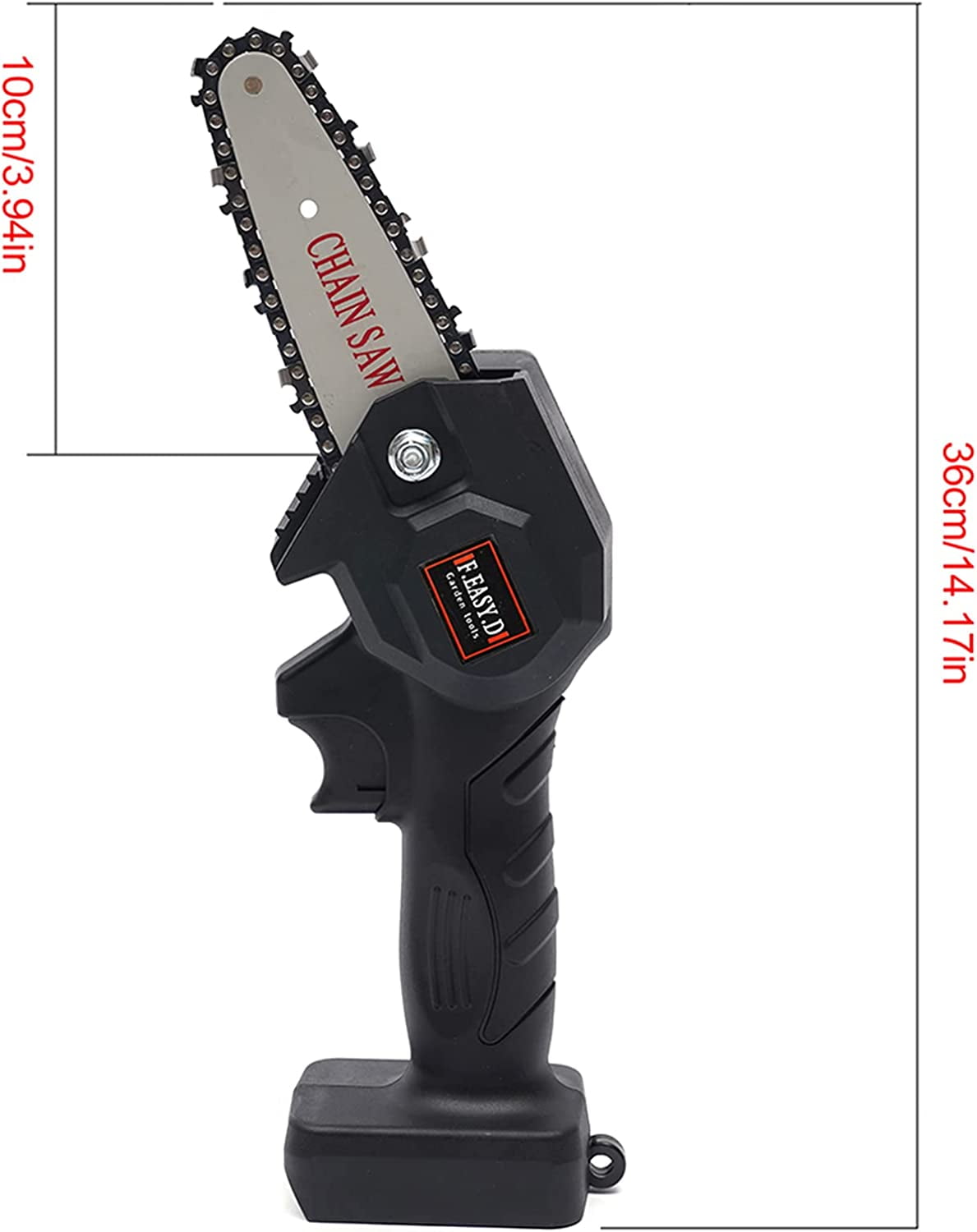 Mon Portable 4” 24V Battery Powered Chainsaw, Adjustable Speed, Lightweight