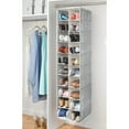 thumbnail image 2 of mDesign Large 20 Shelf Fabric Over Rod Closet Hanging Storage Unit - Black/Cream, 2 of 8