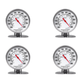 thumbnail image 1 of 4X Stainless Refrigerator Thermometer Freezer Temperature Gauge Mini Thermometer Grill for Home Kitchen Food,4 x Fridge Freezer Thermometer,Silver, 1 of 7