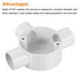 thumbnail image 4 of Unique Bargains PVC Conduit Boîte Boîte de Jonction en Forme de T 25mm Imperméable à l'Eau Projets Électroniques, 4 of 5