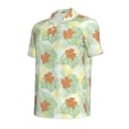 thumbnail image 2 of Rocae Tropical Flowers for Men's Short Sleeve Polo Shirt, Quick Drying Performance Moisture Wicking Sports Men's Golf Shirt XX-Large, 2 of 9