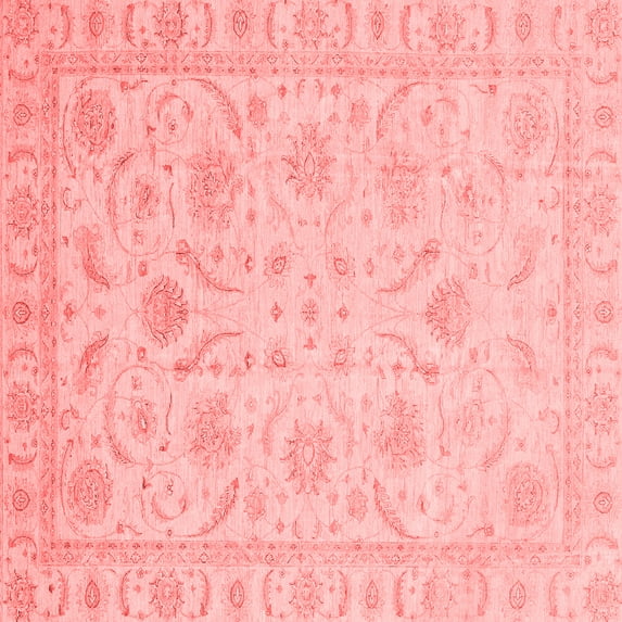 Ahgly Company Indoor Square Oriental Red Traditional Area Rugs, 3' Square