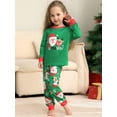 thumbnail image 5 of Usaibhir Matching Family Pajamas Sets Christmas PJ's with Christmas Printed Long Sleeve Tee and Bottom Loungewear Sleepwear, 5 of 8