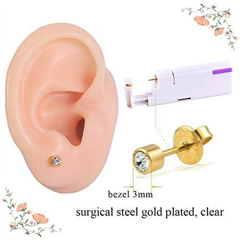 2PCS Surgical Steel Flat Back Disc Stud Earrings Cartilage Helix Ear  Piercing