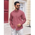 thumbnail image 4 of COOFANDY Mens Black Button Down Shirt Long Sleeve Casual Shirt Regular Fit Dress Shirt, 4 of 6