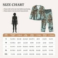 thumbnail image 4 of Pofeuu Astronauts On Lunar Mission Print Womens Pajamas Set Long Sleeve Sleepwear Button Down Nightwear Soft Pj Lounge Sets Button Down Pajamas Women-Small, 4 of 7