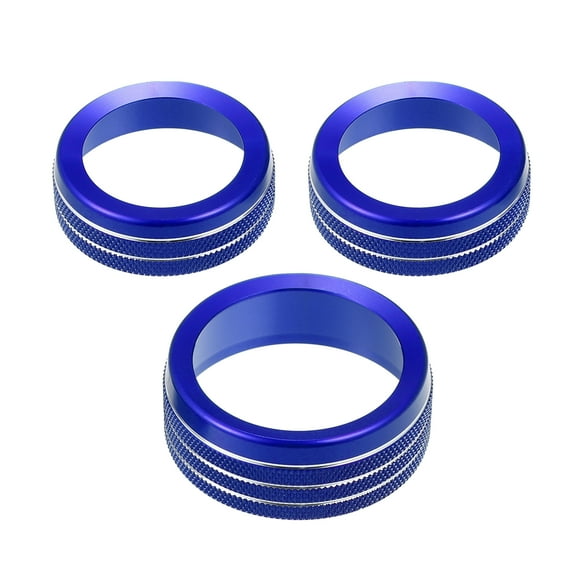 Unique Bargains AC Radio Switch Knob Cover Decal for Dodge Durango 2014-2020 for Jeep Cherokee 14-21 Blue (Set of 3)