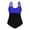 Blue, variant on Swimsuit for Plus Size Women Color Block Bathing Suit Women's 1 Piece Swimsuit Plus Size Beach Swimsuits