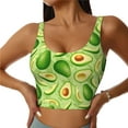 thumbnail image 1 of Fotbe Green Avocado Sujetador Deportivo Largo sin Aros para Mujer con Almohadillas y Soporte Medio, Transpirable y Absorbente, Camiseta Tipo Chaleco o Tank Top-XX-Large, 1 of 8