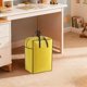 thumbnail image 5 of Bolsa organizadora de gran capacidad para guardar colchas | Plástico amarillo no tejido, plegable, para ropa de cama y mantas, con asas reforzadas y cremallera bidireccional, tallas S/M/L para, 5 of 6
