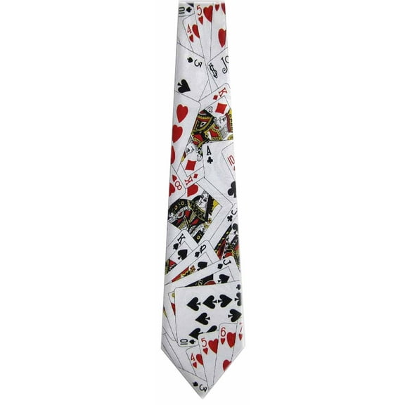 Mens Novelty Deck of Cards Casino Necktie