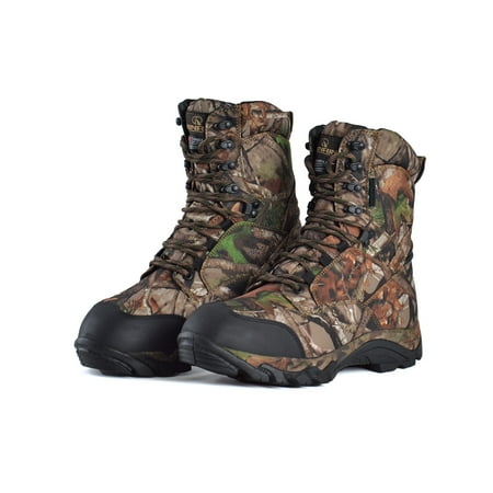 [RUNFUN]Men s Hunting Boots Waterproof Hiking Boots Insulated Work Boots 8 Inches Lightweight Outdoor Shoes 400g Thinsulate