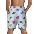 thumbnail image 4 of Goofa Sea Turtle Whale Printed Men's Swim Trunks Board Shorts Quick Dry Mens Swimming Trunks with Compression Liner,Breathable Fit Hawaii Beach Shorts-Small, 4 of 9